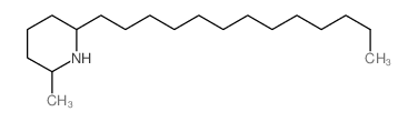 Piperidine, 2-methyl-6-tridecyl-, (2R-trans)- structure