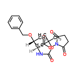 Boc-O-benzyl-L-threonine N-hydroxysuccinimide ester Structure