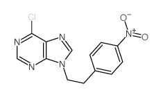 6-chloro-9-[2-(4-nitrophenyl)ethyl]purine结构式