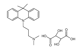 (2R,3R)-2,3-dihydroxybutanedioic acid,3-(9,9-dimethylacridin-10-yl)-N,N-dimethylpropan-1-amine结构式