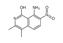 8-amino-3,4-dimethyl-7-nitro-2H-isoquinolin-1-one结构式