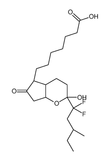 7-[(2R,4aR,5R,7aR)-2-[(3S)-1,1-difluoro-3-methylpentyl]-2-hydroxy-6-oxo-3,4,4a,5,7,7a-hexahydrocyclopenta[b]pyran-5-yl]heptanoic acid Structure