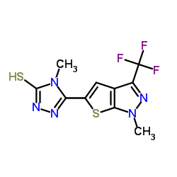 4-METHYL-5-[1-METHYL-3-(TRIFLUOROMETHYL)-1H-THIENO[2,3-C]PYRAZOL-5-YL]-4H-1,2,4-TRIAZOLE-3-THIOL图片