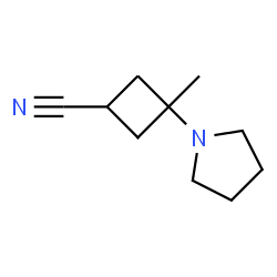 Cyclobutanecarbonitrile, 3-methyl-3-(1-pyrrolidinyl)- (9CI) Structure