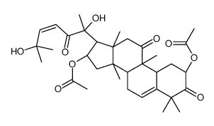 (10α,23E)-2β,16α-Bis(acetyloxy)-20,25-dihydroxy-9β-methyl-19-norlanosta-5,23-diene-3,11,22-trione结构式