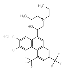 1-[6,7-dichloro-2,4-bis(trifluoromethyl)phenanthren-9-yl]-2-(dipropylamino)ethanol结构式