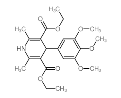 diethyl 2,6-dimethyl-4-(3,4,5-trimethoxyphenyl)-1,4-dihydropyridine-3,5-dicarboxylate结构式