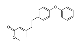 ethyl (Z)-3-methyl-5-(4-phenoxyphenyl)pent-2-enoate结构式