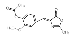 4-[[4-(Acetyloxy)-3-methoxyphenyl]methylene]-2-methyloxazol-5(4H)-one Structure