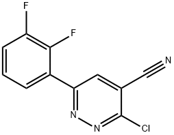 3-Chloro-6-(2,3-difluorophenyl)pyridazine-4-carbonitrile结构式