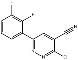 3-Chloro-6-(2,3-difluorophenyl)pyridazine-4-carbonitrile structure