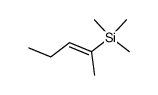 (E)-trimethyl(pent-2-en-2-yl)silane Structure