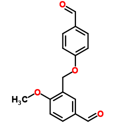 3-[(4-Formylphenoxy)methyl]-4-methoxybenzaldehyde Structure