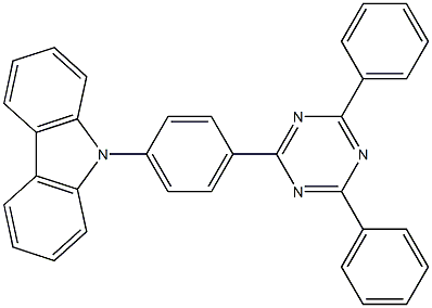 9-(4-(4,6-Diphenyl-1,3,5-triazin-2-yl)phenyl)-9H-carbazole Structure