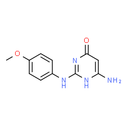 6-Amino-2-[(4-methoxyphenyl)amino]pyrimidin-4(3H)-one结构式
