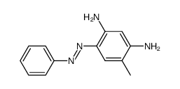 4-甲基-6-(苯基偶氮)苯-1,3-二胺结构式