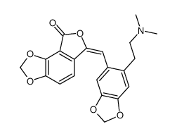 6-[(E)-[6-[2-(Dimethylamino)ethyl]-1,3-benzodioxol-5-yl]methylene]furo[3,4-e]-1,3-benzodioxol-8(6H)-one结构式