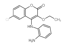 4-[(2-aminophenyl)amino]-6-chloro-3-ethoxy-chromen-2-one结构式