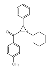 Methanone,(1-cyclohexyl-3-phenyl-2-aziridinyl)(4-methylphenyl)- Structure