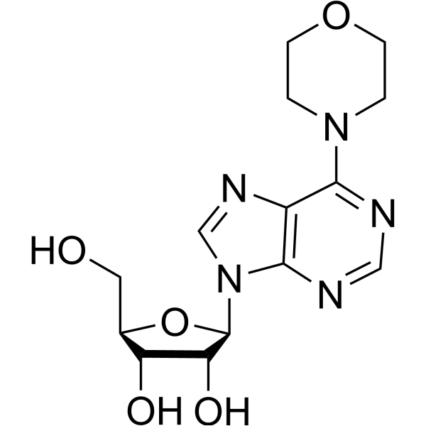 9H-Purine,6-(4-morpholinyl)-9-b-D-ribofuranosyl-结构式