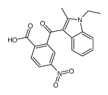 2-(1-ethyl-2-methylindole-3-carbonyl)-4-nitrobenzoic acid结构式