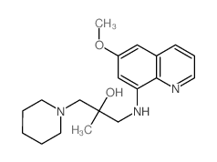 1-[(6-methoxyquinolin-8-yl)amino]-2-methyl-3-(1-piperidyl)propan-2-ol Structure
