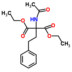 Diethyl acetamido(2-phenylethyl)malonate Structure