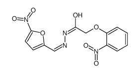 N-[(5-nitrofuran-2-yl)methylideneamino]-2-(2-nitrophenoxy)acetamide结构式
