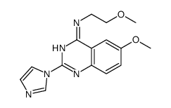 2-imidazol-1-yl-6-methoxy-N-(2-methoxyethyl)quinazolin-4-amine结构式