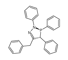 5-benzyl-2,3t,4r-triphenyl-3,4-dihydro-2H-[1,2,3]diazaphosphole结构式