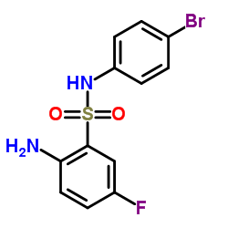 2-Amino-N-(4-bromophenyl)-5-fluorobenzenesulfonamide Structure