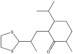 2-[2-(1,3-Dithiolan-2-yl)propyl]-6-methyl-3-(1-methylethyl)cyclohexanone Structure
