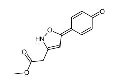 methyl 2-[5-(4-oxocyclohexa-2,5-dien-1-ylidene)-2H-1,2-oxazol-3-yl]acetate结构式