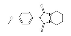 2-(4-methoxyphenyl)-3-sulfanylidene-5,6,7,8-tetrahydro-[1,2,4]triazolo[1,2-a]pyridazin-1-one结构式