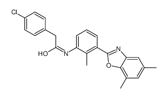 Benzeneacetamide, 4-chloro-N-[3-(5,7-dimethyl-2-benzoxazolyl)-2-methylphenyl]- (9CI) picture