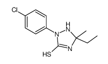 2-(4-chlorophenyl)-5-ethyl-5-methyl-1,2,4-triazolidine-3-thione结构式