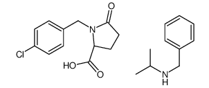 N-benzylpropan-2-amine,(2S)-1-[(4-chlorophenyl)methyl]-5-oxopyrrolidine-2-carboxylic acid Structure