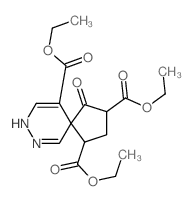 Triethyl 4-oxo-7,8-diazaspiro[4.5]deca-6,9-diene-1,3,10-tricarboxylate structure