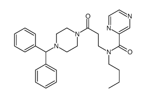 N-[3-(4-benzhydrylpiperazin-1-yl)-3-oxopropyl]-N-butylpyrazine-2-carboxamide Structure