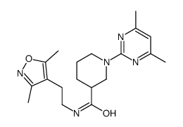 3-Piperidinecarboxamide,N-[2-(3,5-dimethyl-4-isoxazolyl)ethyl]-1-(4,6-dimethyl-2-pyrimidinyl)-(9CI)结构式