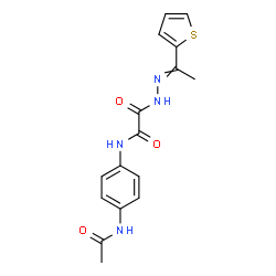 Acetic acid, [[4-(acetylamino)phenyl]amino]oxo-, [1-(2-thienyl)ethylidene]hydrazide (9CI) structure