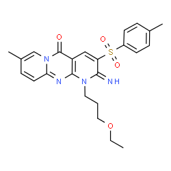 1-(3-ethoxypropyl)-2-imino-8-methyl-3-[(4-methylphenyl)sulfonyl]-1,2-dihydro-5H-dipyrido[1,2-a:2,3-d]pyrimidin-5-one Structure