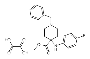 methyl 4-[(4-fluorophenyl)amino]-1-(phenylmethyl)-4-piperidinecarboxylate ethanedioate结构式