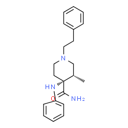 cis-3-methyl-1-phenethyl-4-(phenylamino)piperidine-4-carboxamide结构式