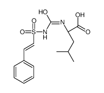 (2S)-4-methyl-2-(2-phenylethenylsulfonylcarbamoylamino)pentanoic acid Structure