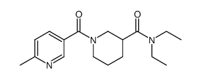 N,N-diethyl-1-[(6-methylpyridin-3-yl)carbonyl]piperidine-3-carboxamide结构式