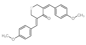 3,5-bis[(4-methoxyphenyl)methylidene]thian-4-one Structure