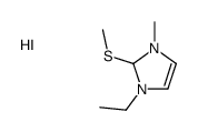 1-ethyl-3-methyl-2-methylsulfanyl-1,2-dihydroimidazol-1-ium,iodide结构式