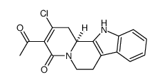 3-acetyl-2-chloro-6,7,12,12b-tetrahydro-1H-indolo[2,3-a]quinolizin-4-one Structure