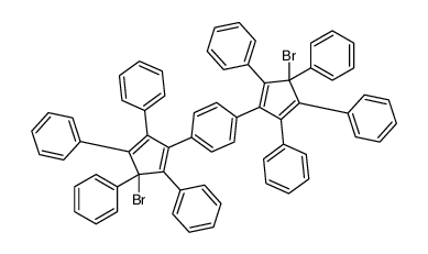 1,4-bis(3-bromo-2,3,4,5-tetraphenylcyclopenta-1,4-dien-1-yl)benzene结构式